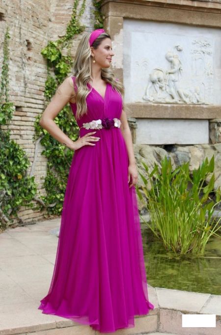 Vestido corte griego con cinturon