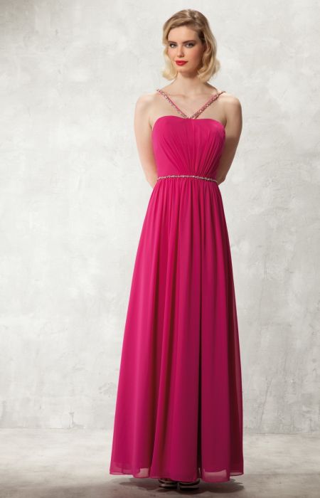 Vestido corte griego con pedreria